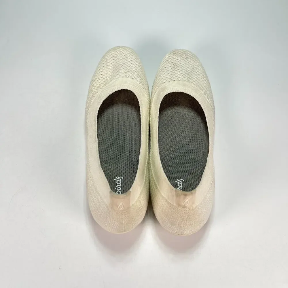 Allbirds Tree Breezers Cream Comfort Slip On Ballet Flats Shoes Women's Size 8